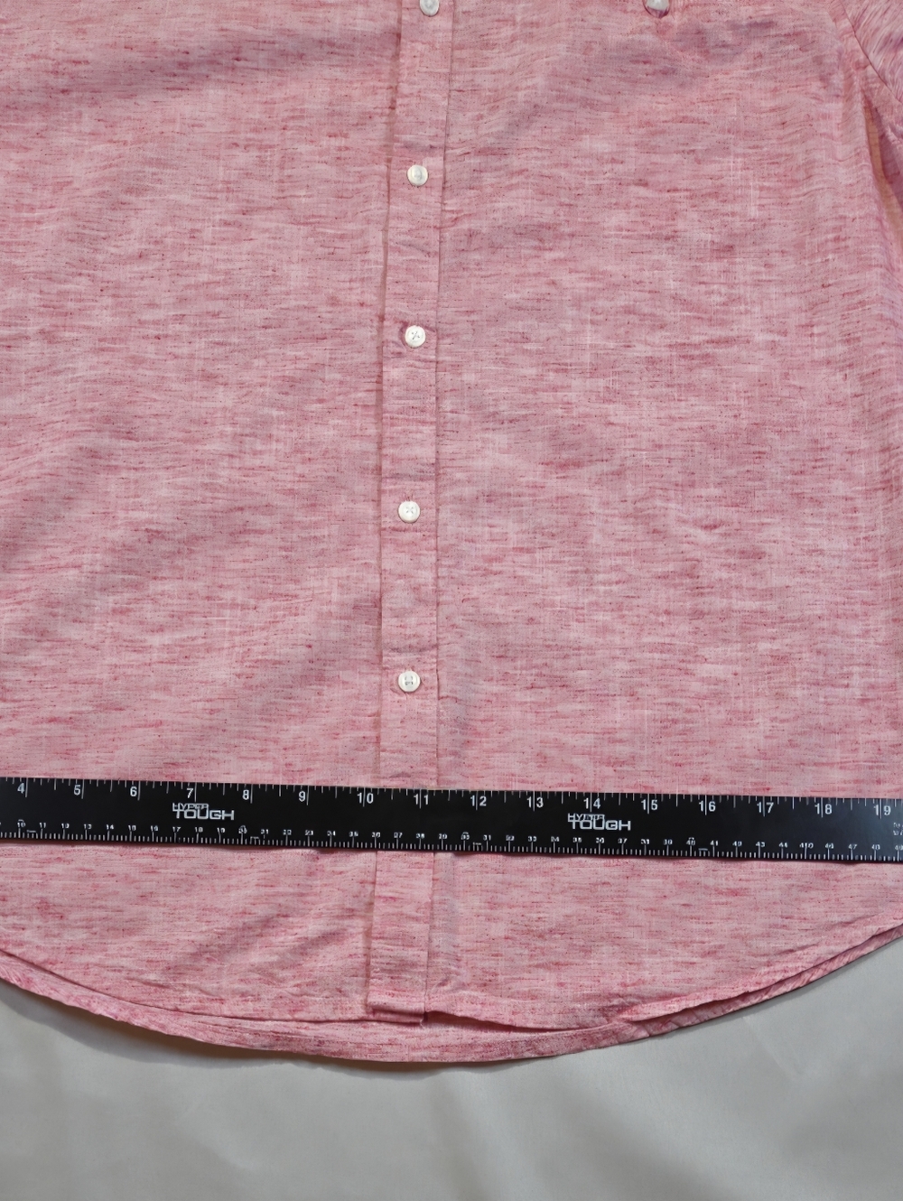 Denim & Flower Men's Large Button Up Shirt Ricky Singh Light Pink Cotton Blend - Picture 10 of 14